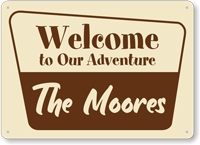Custom Camping Sign Add Your Camping Family Welcome Text